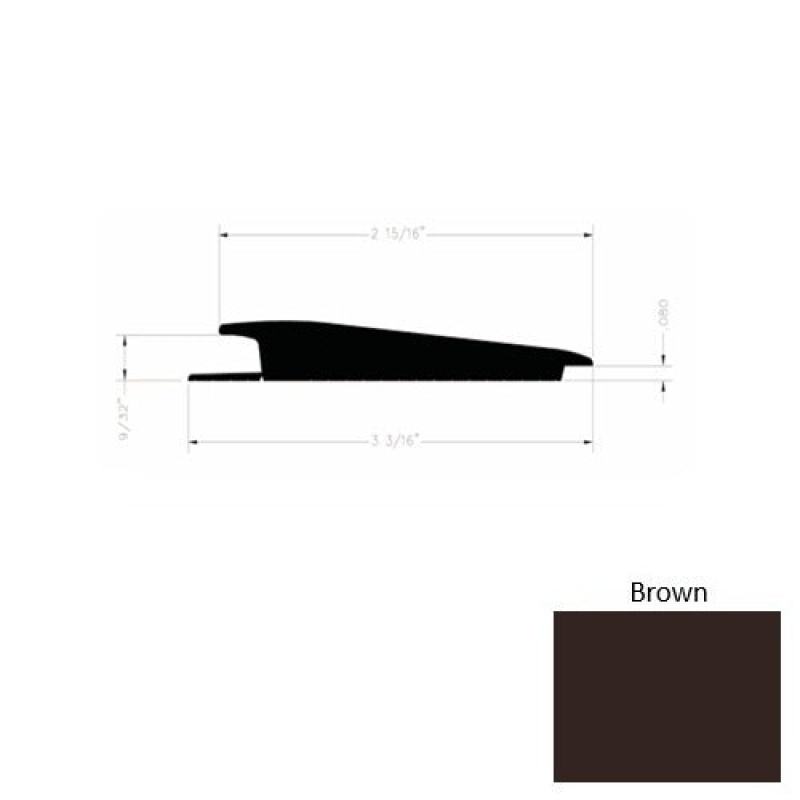 Solid 73 Brown Rubber Rolling Traffic Transition
