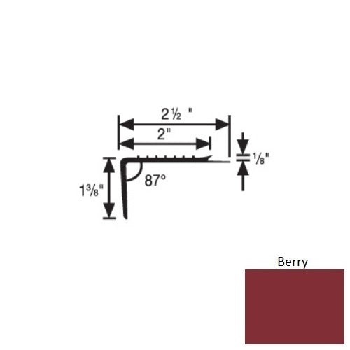 Flextones Berry Vinyl Stair Nosing 2 1/2" x 12 Ft