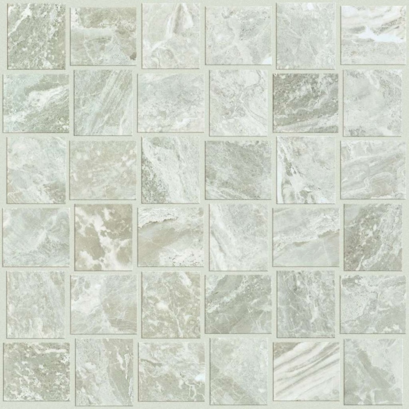 Casino Argento Porcelain Mosaic - Basket Weave