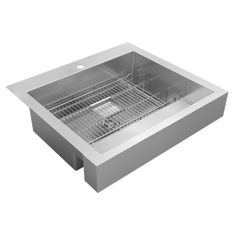Eldssf30279dbg Dart Canyon Stainless Steel Farmhouse 1 Single Bowl Kitchen Sink - 29 7/8" 27 1/4" X 9 5/8" With 1 Hole - Stainless Steel