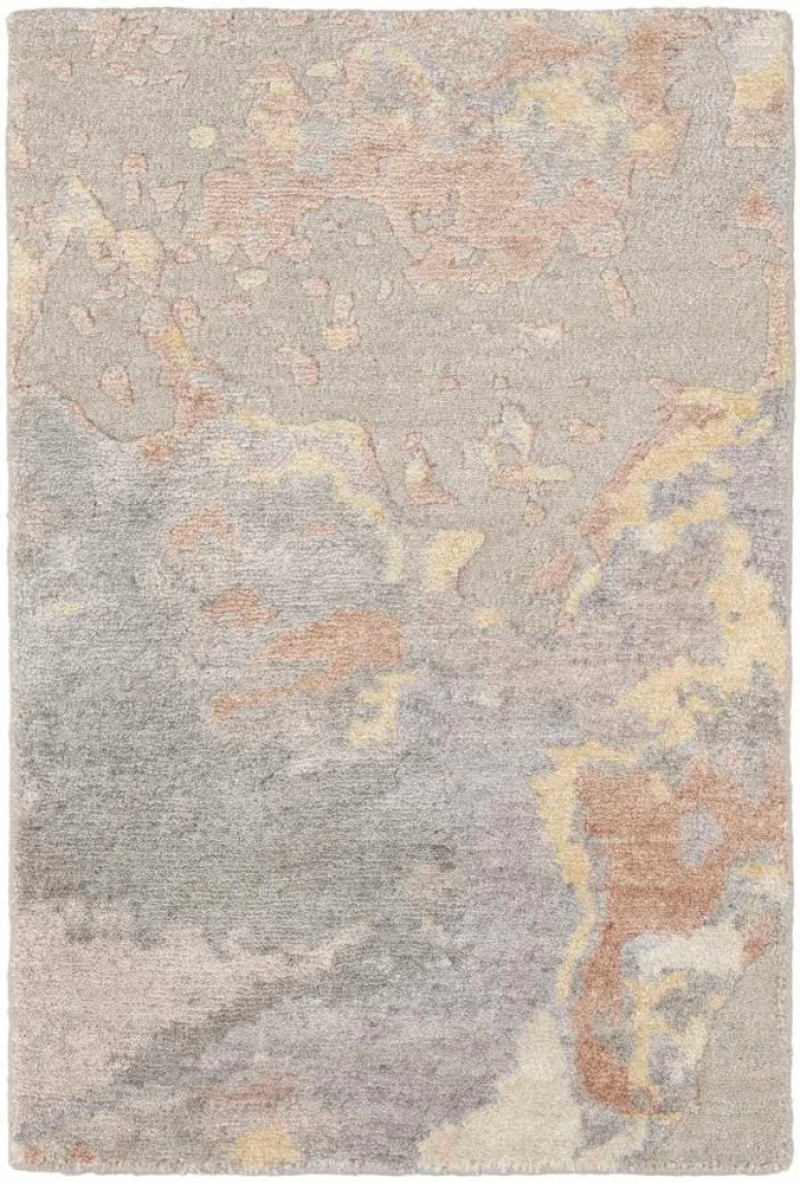 Silk Shadows Silver Sha20 Wool Blend Contemporary Area Rug - 9 Ft X 12 Ft - Silver