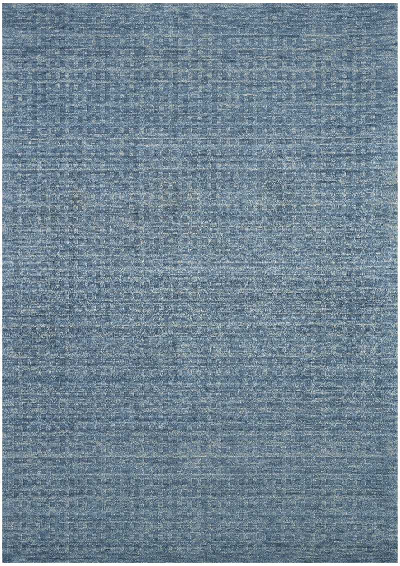 Marana Navy Wool Contemporary Area Rug 7 Ft x 10 Ft
