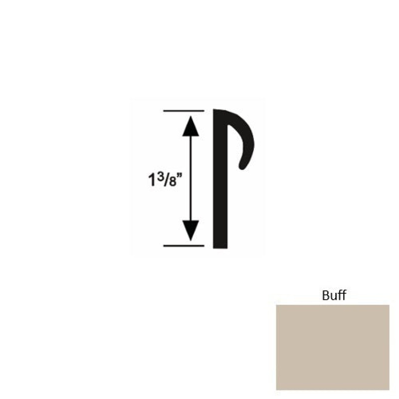 Solid 28 Buff Rubber Carpet Cove Cap Round