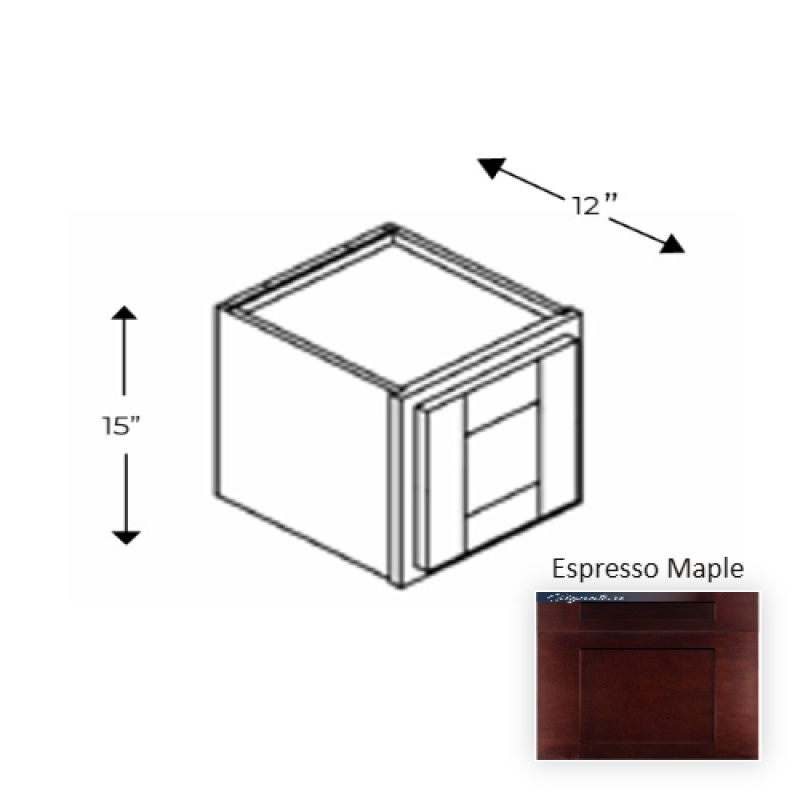 Framed Shaker Classic Espresso Maple Wall Cabinet