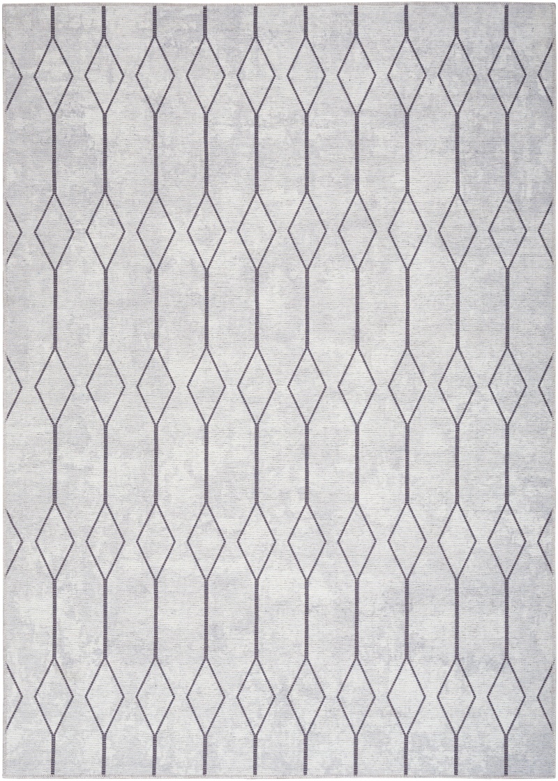 Machine Washable Series 1 Ivory/Grey Modern Area Rug