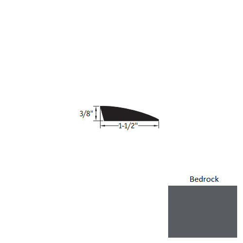 Johnsonite Bedrock Vinyl Moulding / Trim - 3/8" X 12 Ft (144") Carpet Reducer - Carpet Reducer