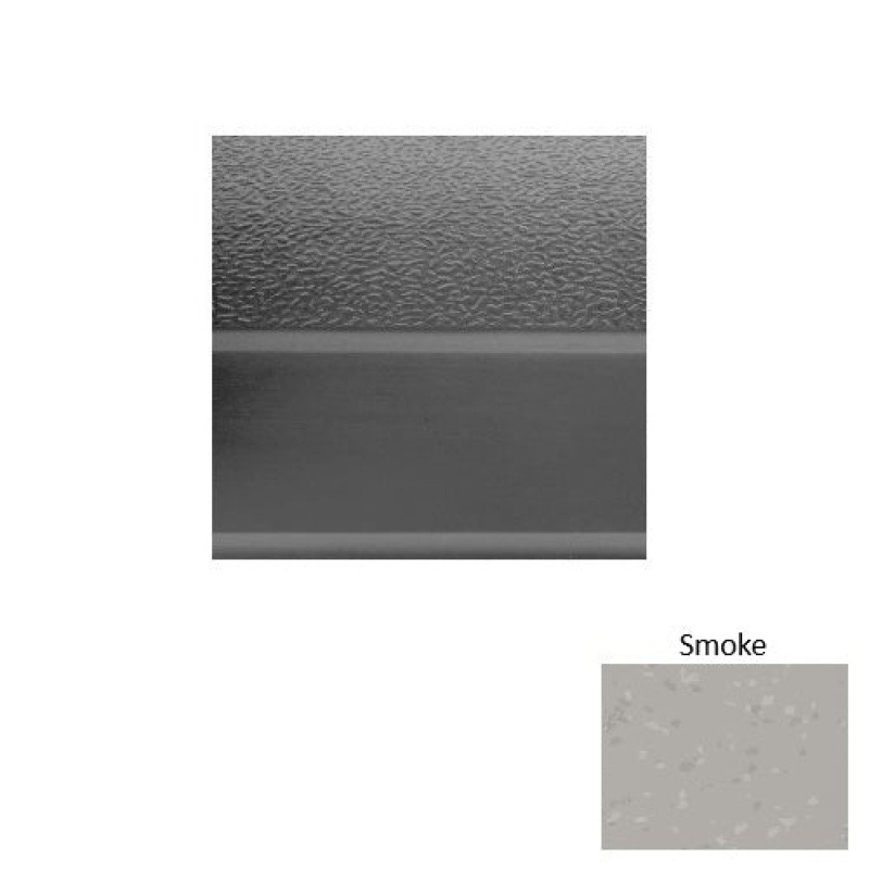 Symmetry 93 Smoke Textured Rubber (Sq) Stair Tread With Dupont Kevlar - Textured