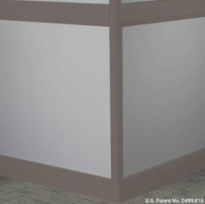 Johnsonite Ganache Rubber Moulding / Trim 4" X 8 Ft (96") X 3/8" Millwork Rampart Chair Rail - Millwork Rampart Chair Rail