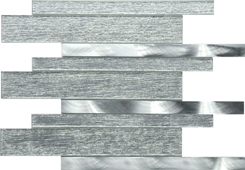 Smoke Swirl Glass & Metal Mosaic