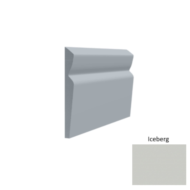 Contours #80 Divine Iceberg Rubber Profiled Wall Base - Satin - 4 1/2" X 8 Ft