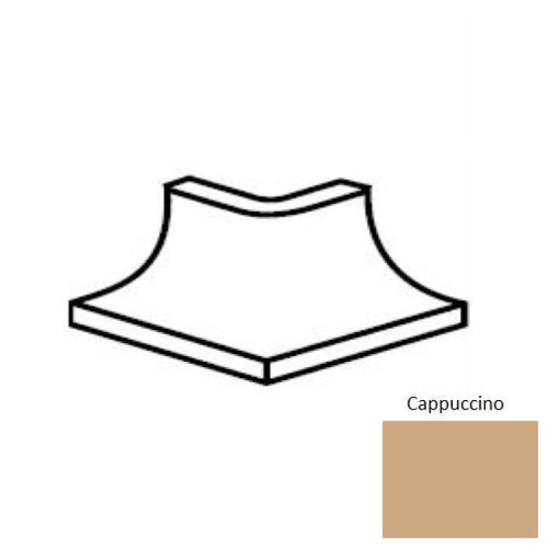 Unglazed Mosaics Cappuccino Porcelain Floor & Wall Trim - 2" X 2" Cove Base Outcorner - Unglazed