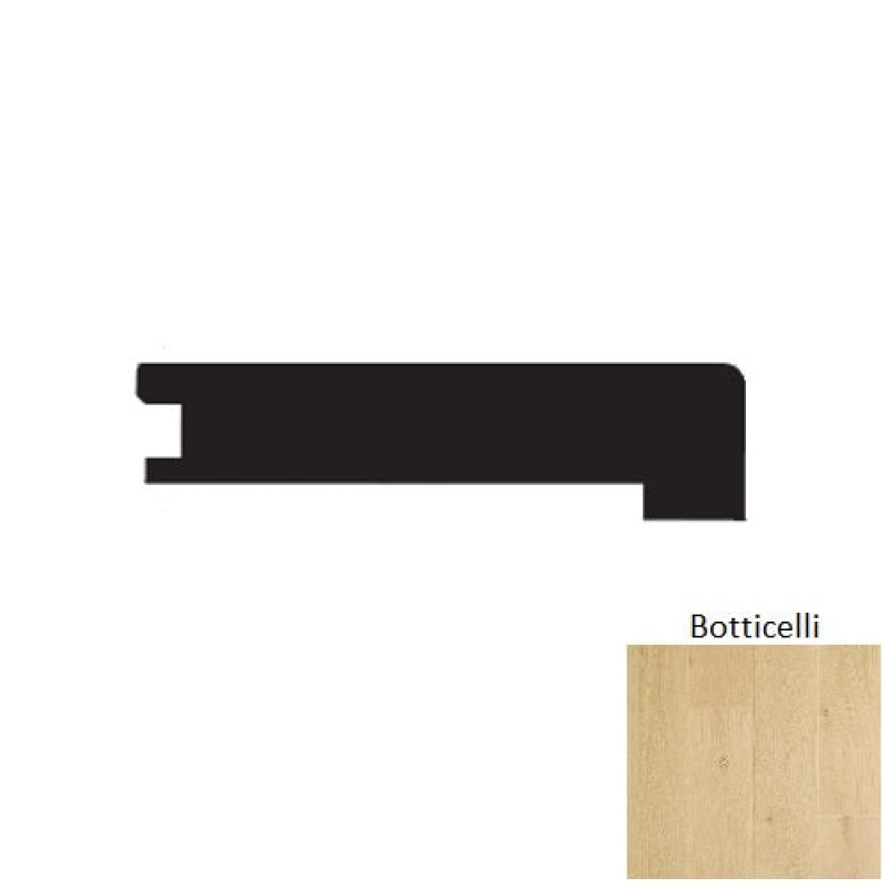 Louvre Botticelli Hardwood Moulding / Trim - 3" X 90" Flush Square Stair Nose - Wire Brushed