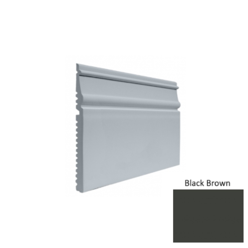 Contours #55 Nobility Black Brown Rubber Profiled Wall Base - Satin - 5 1/2" X 8 Ft