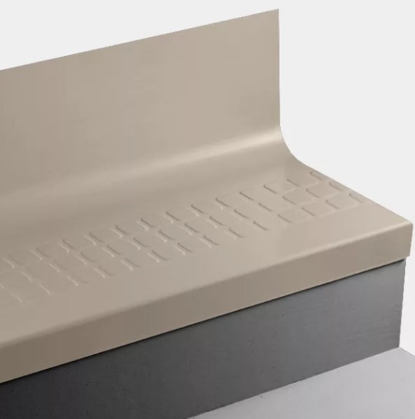 Textured 19" x 54" Angle Fit Stair Tread with Riser