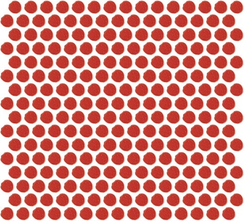 Color Wheel Mosaic Currant Ceramic Mosaic - Penny Round - Glossy