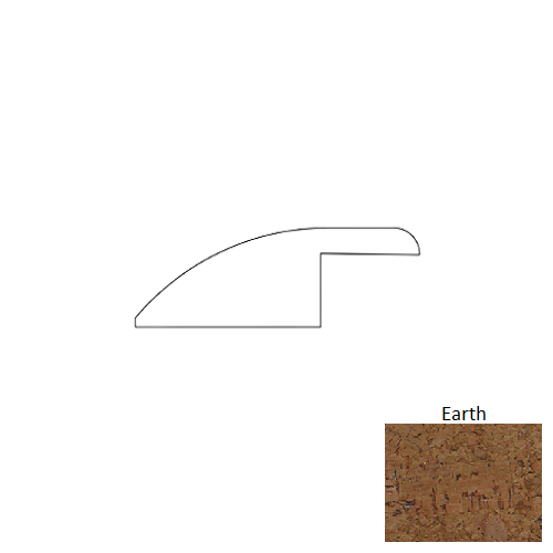 Eco Nomical Earth Cork Moulding / Trim Flooring - 78" Overlap Reducer - Greenshield