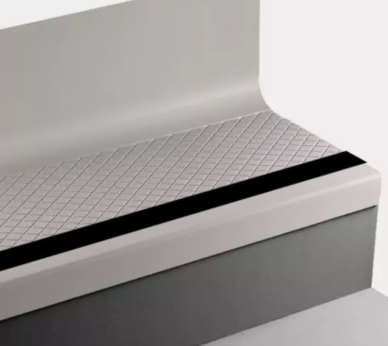 Johnsonite Mist Diamond Rubber Stair Tread with Riser