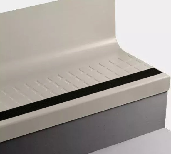 Johnsonite Bone White Raised Square Rubber Stair Tread