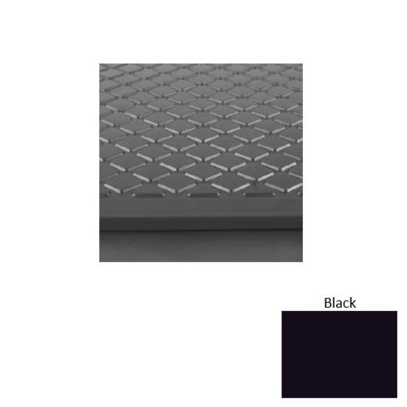 Solid 31 Black Diamond Rubber (Rd) Stair Tread With Dupont Kevlar - Textured