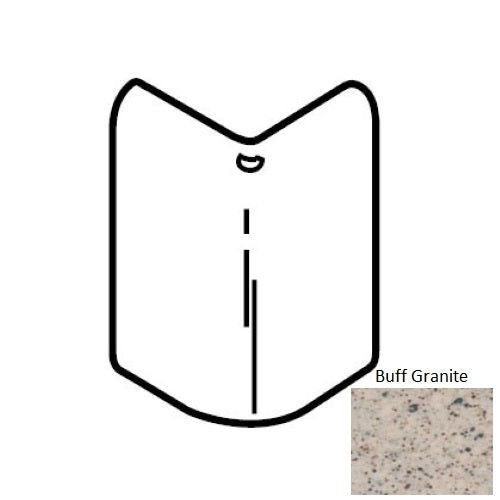 Unglazed Mosaics Buff Granite Porcelain Floor & Wall Trim - 2" X 2" Round Cap Corner - Unglazed