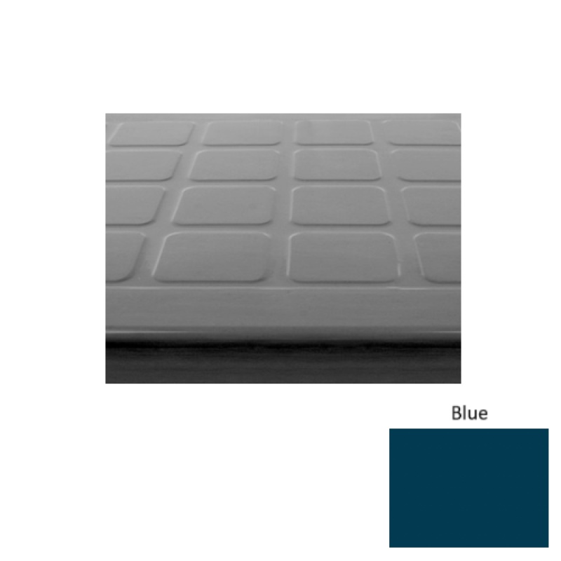 Solid 94 Blue Raised Square Rubber (Sq) Stair Tread - Textured