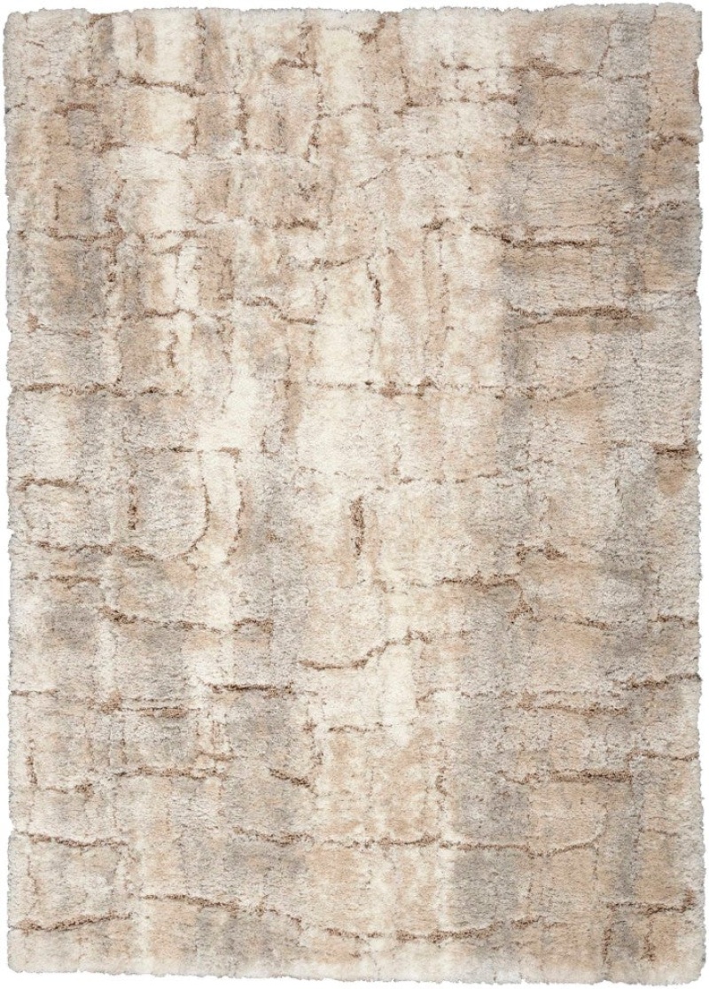 Dreamy Shag Ivory Beige Drs09 Polyester Contemporary Area Rug - 5 Ft X 7 Ft - Ivory Beige