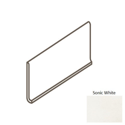 Volume 1.0 Sonic White Porcelain Cove Base Trim