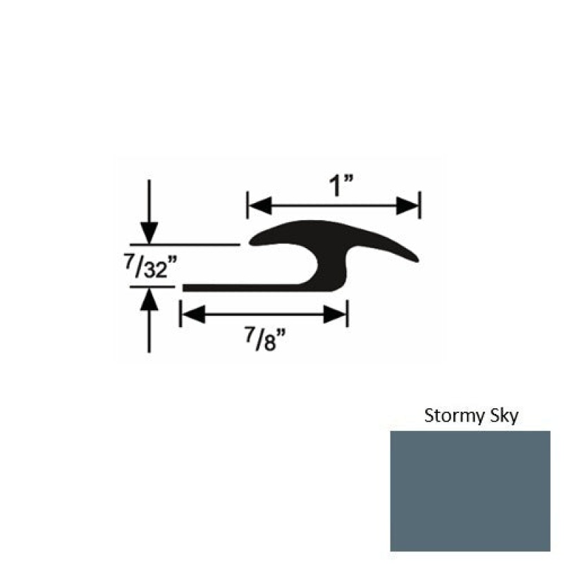 Solid 50 Stormy Sky Rubber Tile / Carpet Joiner