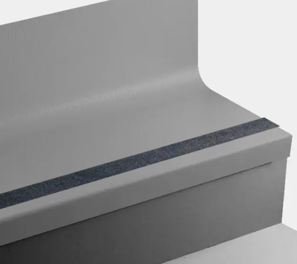 Johnsonite Charcoal Hammered Rubber Stair Tread