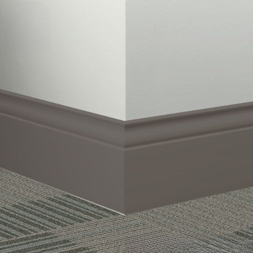 Johnsonite Fudge Rubber Millwork Contoured Wall Base - 5 1/4" X 96" X 3/8" Inflection - Millwork Contoured Wall Base