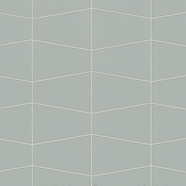 Marin Aloe Green Porcelain Mosaic - Trapezoid - Matte