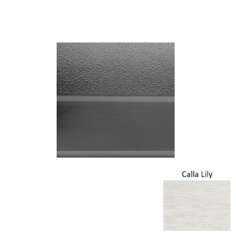 Marbleized 93 Calla Lily Rubber Stair Tread - Textured