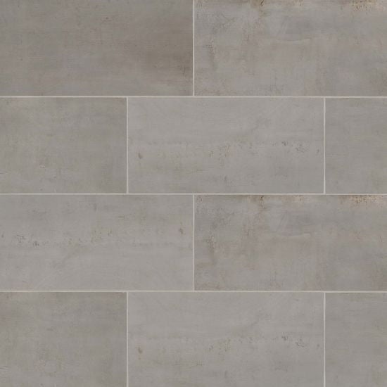 Rebel Silver Porcelain Tile - Matte