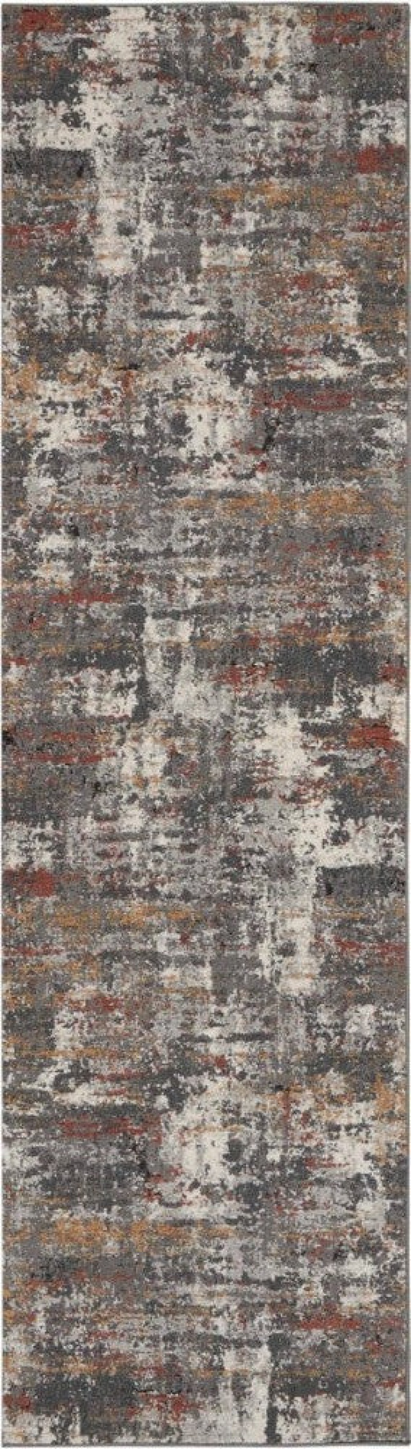 Tangra Grey Multicolor 8 Ft Runner Area Rug