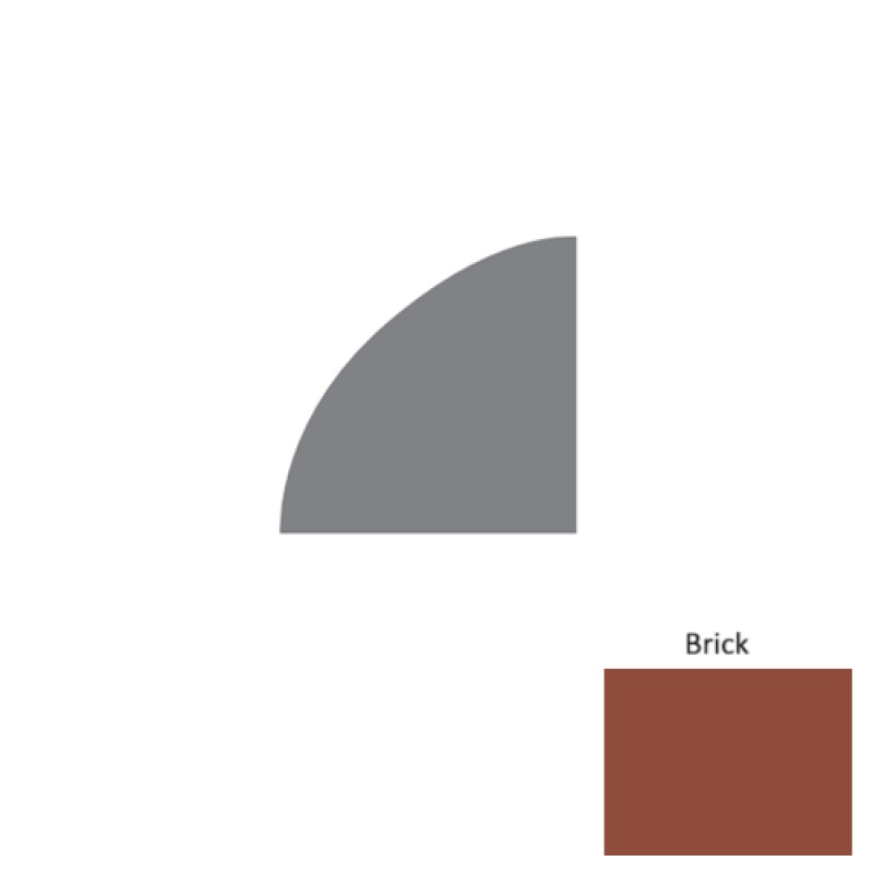 Contours Brick Rubber Quarter Round - Satin - 1/2" X 12 Ft