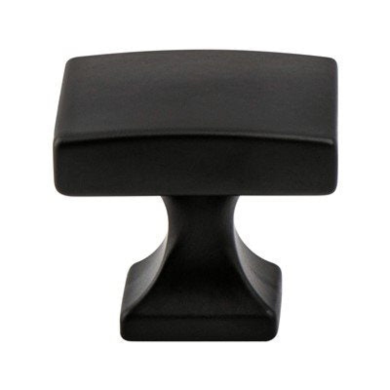Berenson Epoch Edge Zinc Cabinet Knob - Matte Black - 1 3/8" Length
