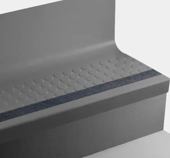 Johnsonite Black Raised Round Rubber Stair Tread
