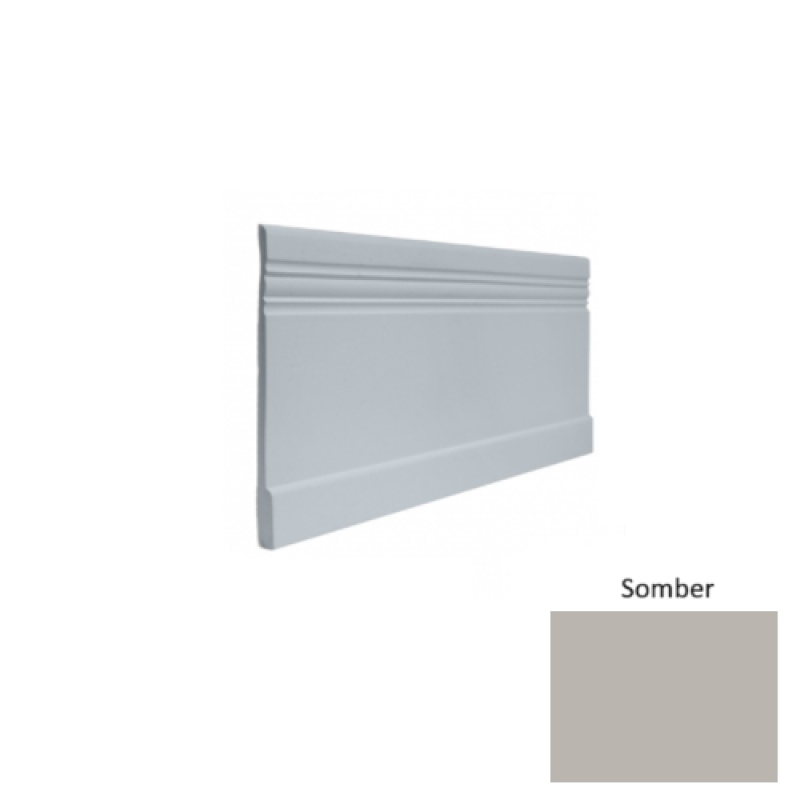 Contours #10 Serenity Somber Rubber Profiled Wall Base - Satin - 4" X 8 Ft