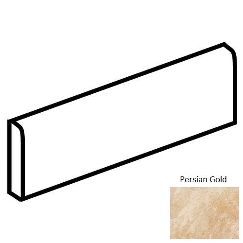 Continental Slate Persian Gold Porcelain Floor & Wall Trim - 3" X 12" Bullnose - Matte