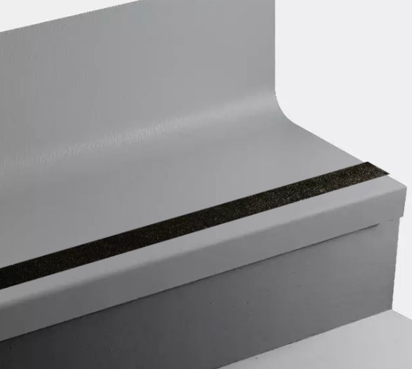 Johnsonite Storm Cloud Hammered Rubber Stair Tread