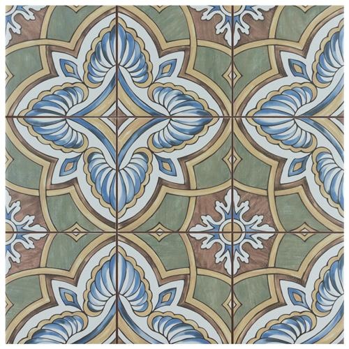 Harmonia Grove Green Ceramic Tile - Matte - 13" X 13"