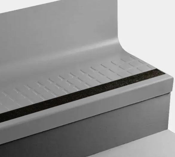 Johnsonite Silver Grey Angle Fit Stair Tread with Riser