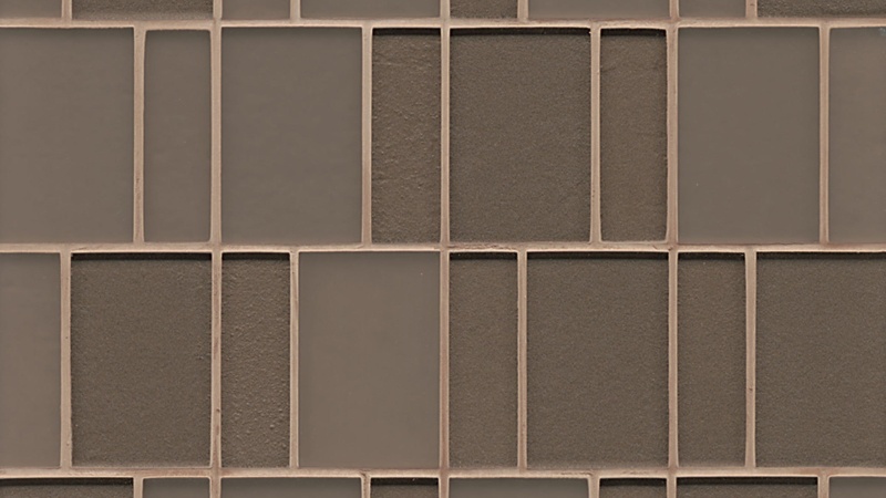 Manhattan Ash Glass Mosaic - Brick - Glossy & Matte