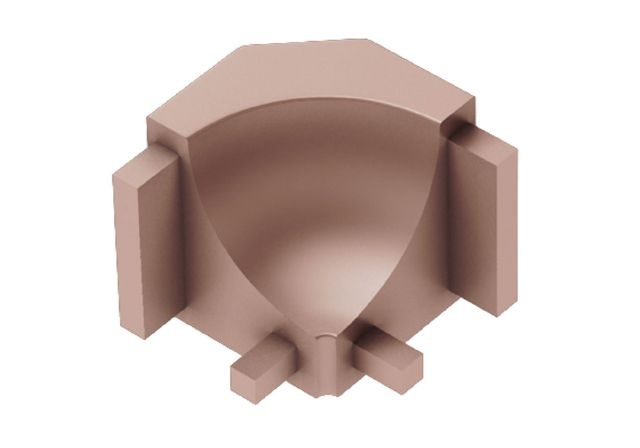 Dilex Ahk 90 Degree Inside Corner Metal Tile Edging Trim - Satin Copper Anodized Aluminum - 1/2" X 1"