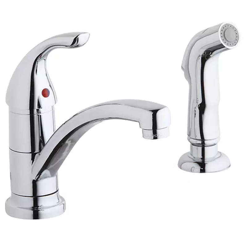 Chrome Deck Mount Kitchen Faucet