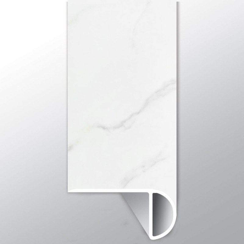 Trecento Calacatta Marbello Luxury Vinyl Moulding / Trim - 2.23" X 94" Overlapping Stair Nose - Low Gloss