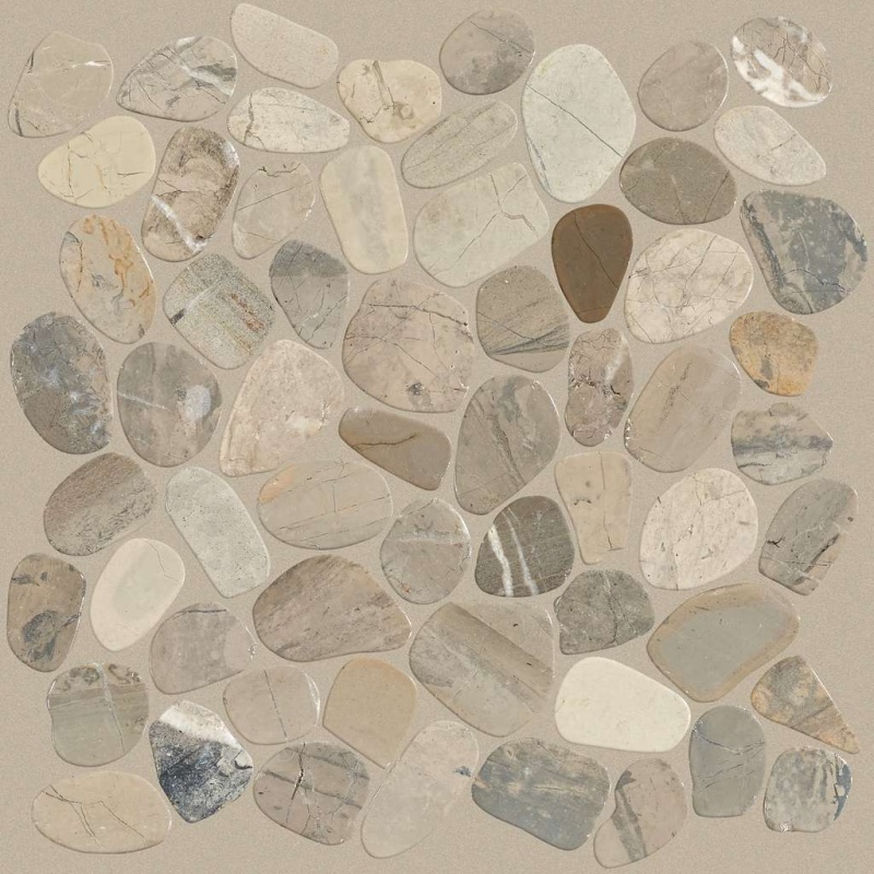 Pebble Sliced Vitality Mica Natural Stone Mosaic - Pebble - Polished