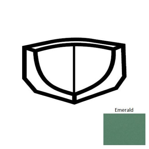 Keystones Unglazed Mosaic Emerald Porcelain Floor & Wall Trim - 1" X 1" Cove Base Incorner Square - Matte