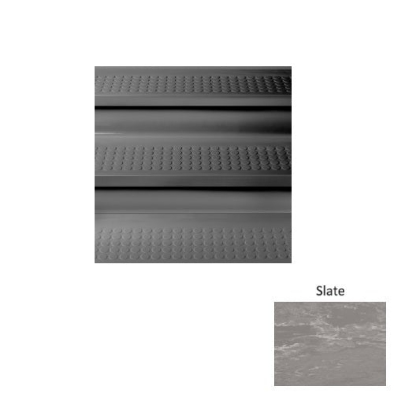 Marbleized 98 Slate Vantage Raised Circular Rubber (Sq) Stair Tread - Textured