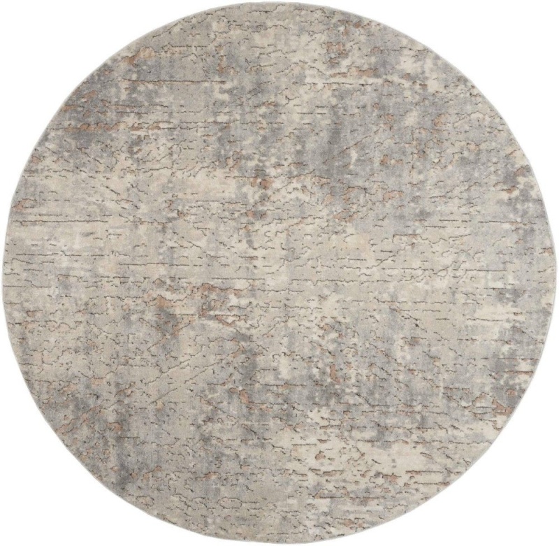 Nourison Quarry Beige Grey Round Area Rug, 5 Ft